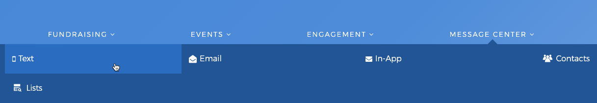 Message Center > Text